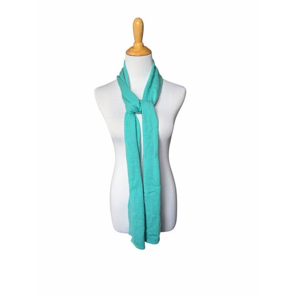 NWT Talbots Blue 100% Cashmere Scarf- DAMAGED - Picture 3 of 12